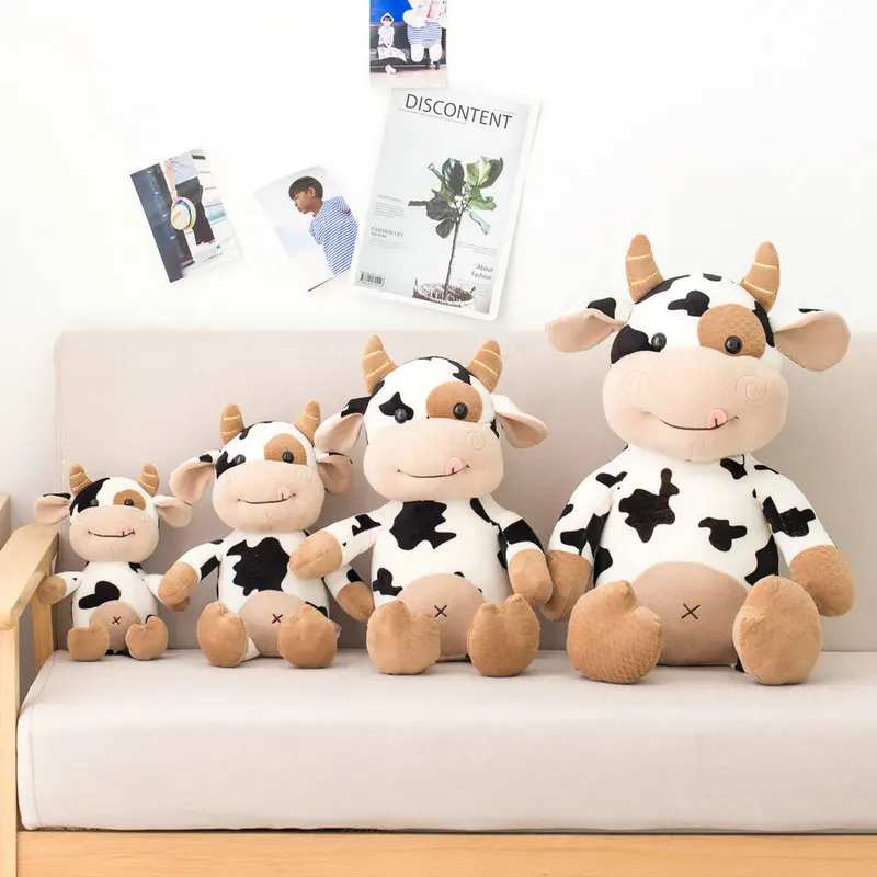 High Quality Plush Cow Toy Cute Cattle Plush Stuffed Animals Cattle Soft Doll Kids Toys Birthday Gift for Children Japan Style