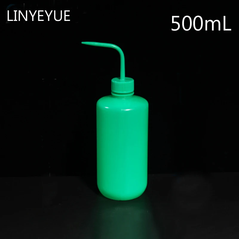 LINYEYUE-botella de plástico verde para lavado de tatuajes, dispositivo de medición de laboratorio, 500ml