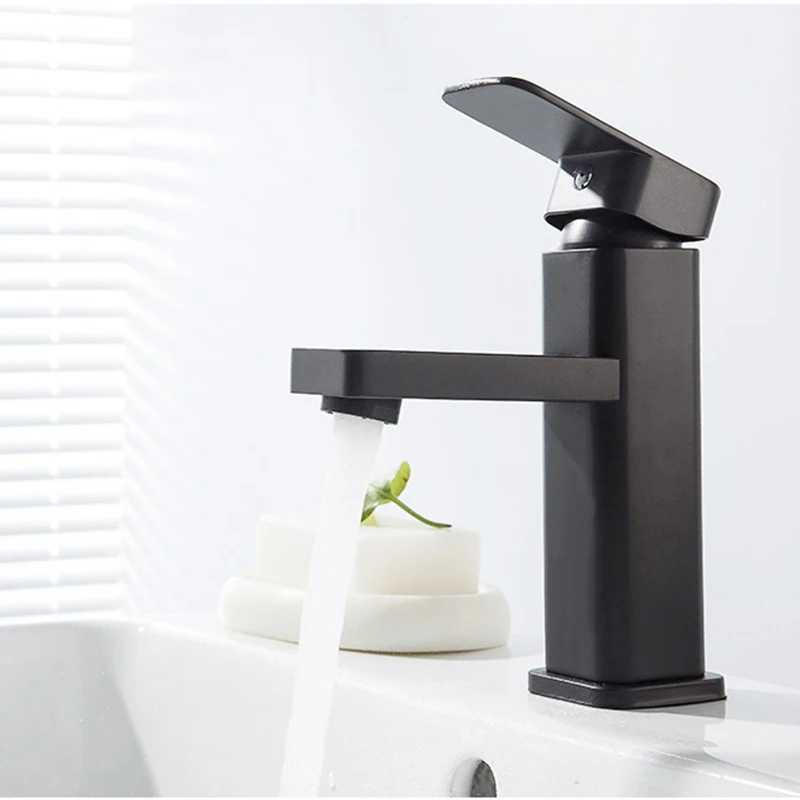 

Basin Faucets Fashion Bathroom Mixer Tap black/white Washbasin Faucet Single Handle Single Hole basin tap