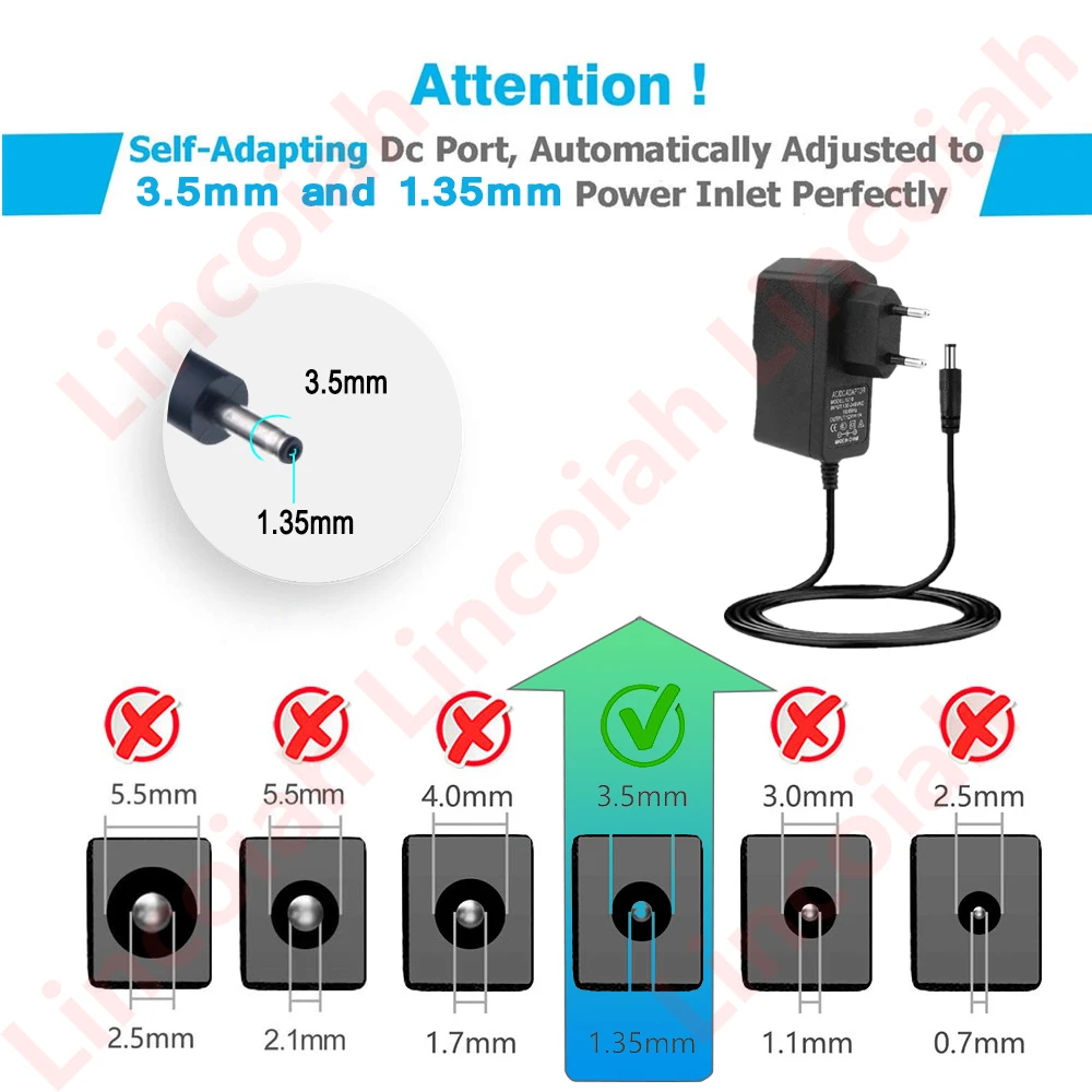 1Pcs DC 5V 2A Power Adapter AC 100-240V Wall Charger with DC 3.5mm*1.35mm Plug Power Supply charger for Foscam CCTV IP Camera