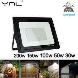 LED Flood Lights Outdoor Lighting 200W 100W 50W AC 220V 230V IP66 Waterproof Outdoor Garden Wall Lamps Projector LED Floodlight