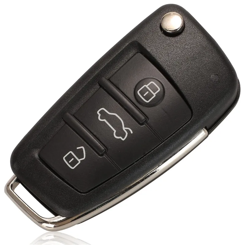 315/433/868MHz 8E0837220Q 8E Electronic Chip 8E0 837 220 Q/M/T/R Af Flip 3 Button Remote Car Key Fob For Audi A6L Q7