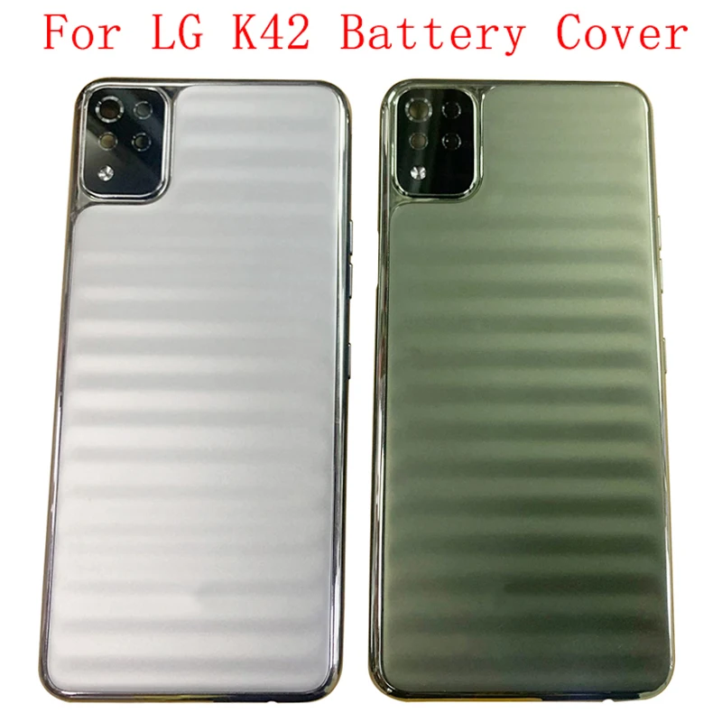 Battery Cover Rear Door Housing Back Case For LG K42 LMK420 K52 Brazil Battery Cover with Middle Frame Logo Replacement Repair