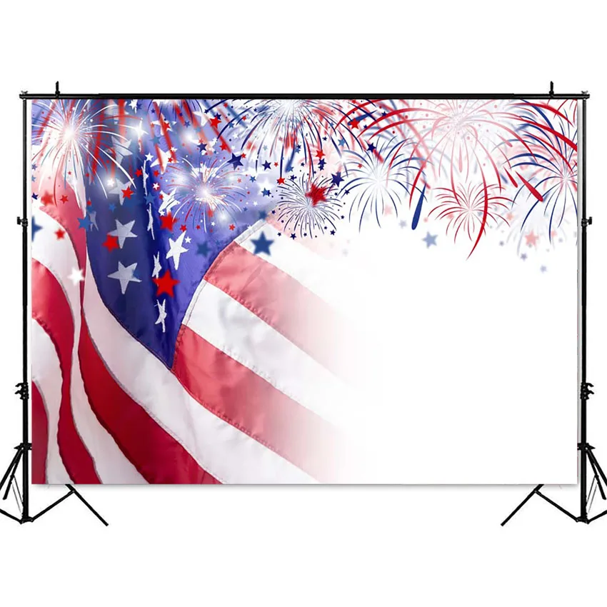 Lễ Kỷ Niệm Ngày Độc Lập Phông Nền Chụp Ảnh Pháo Hoa Nền Cờ Mỹ Phông Nền Cho Studio Ảnh Tháng 7 Thứ Tư
