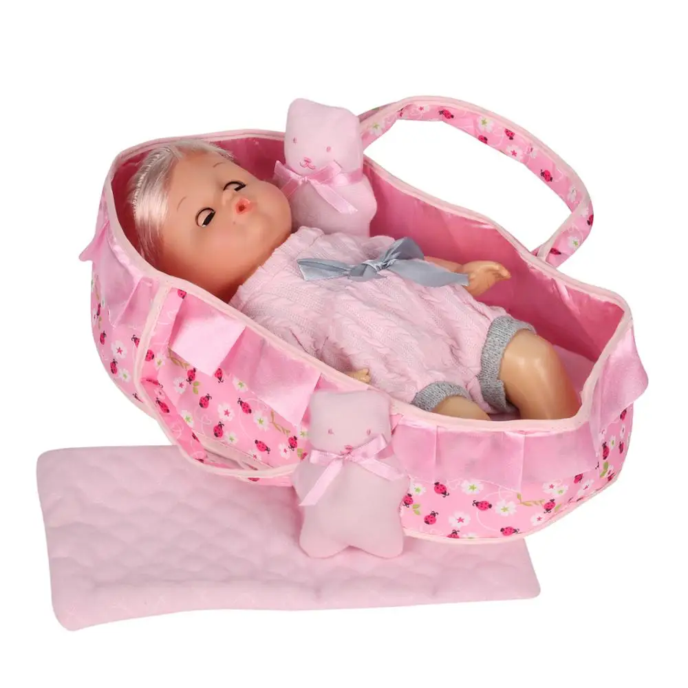 Pink Lovely Sleeping Bag 30 Cm Baby Doll Carrier Bag 10-12 Inch New Born Dolls Accessories Handbag Girl Toys Gift HC0055