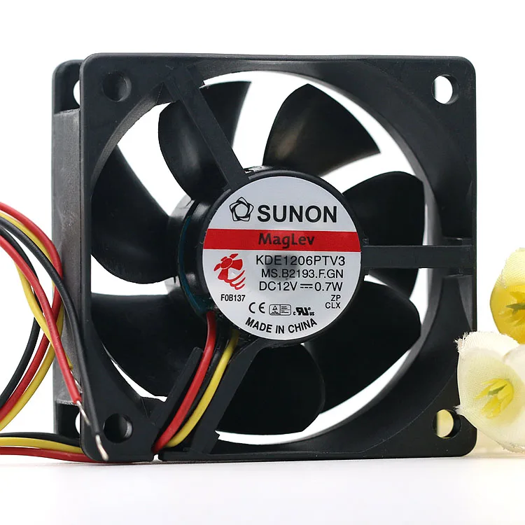 

60mm Mute Quiet Cooling Fan 6cm KDE1206PTV3 12V 0.7W 6025 60X60X25mm Magnetic Bearing Cooler