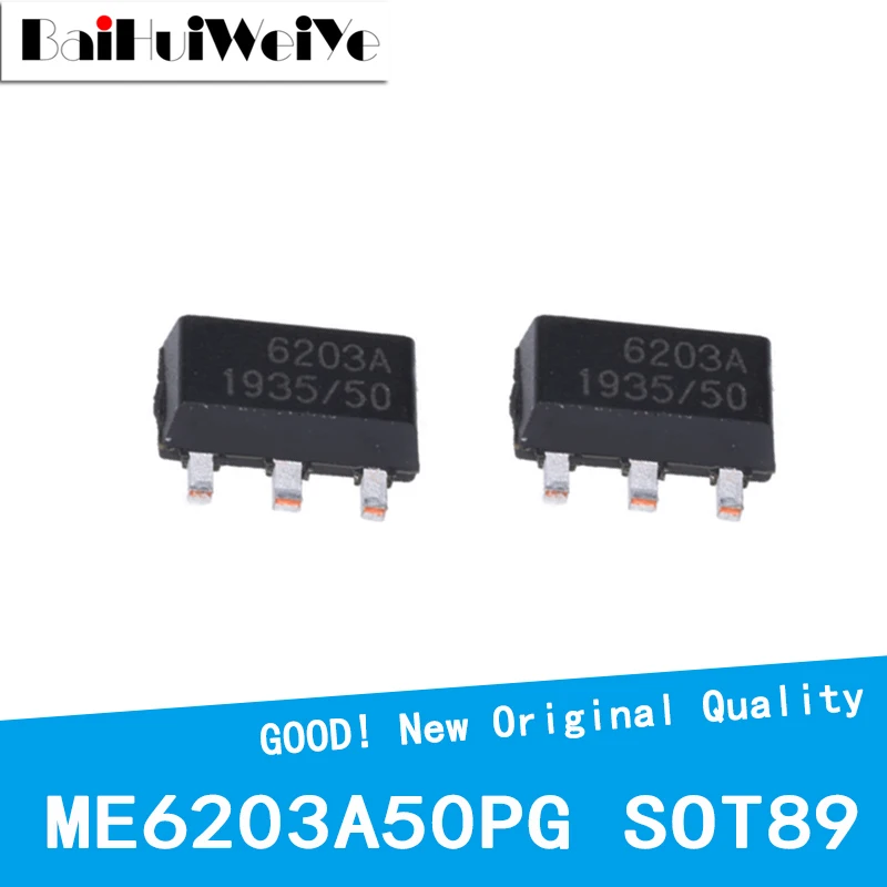 20PCS/LOT ME6203A50PG 6203A 6203A-5.0 6203A 5V SOT-89 New Good Quality Chipset