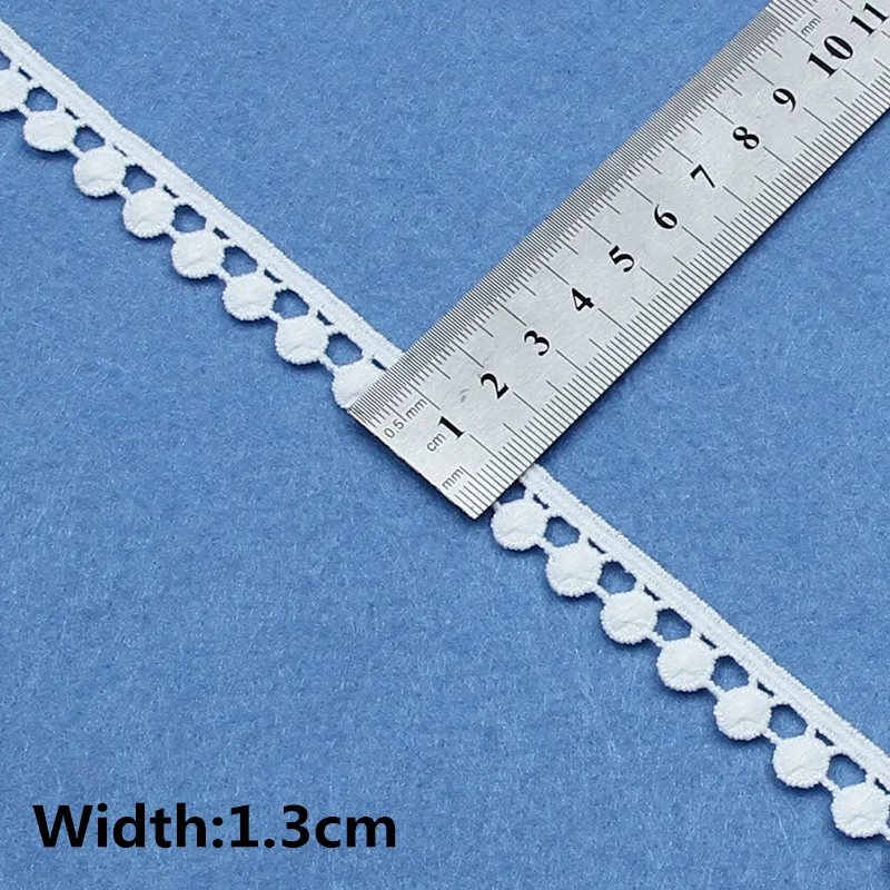 White Embroidered Lace Trim for DIY Crafts