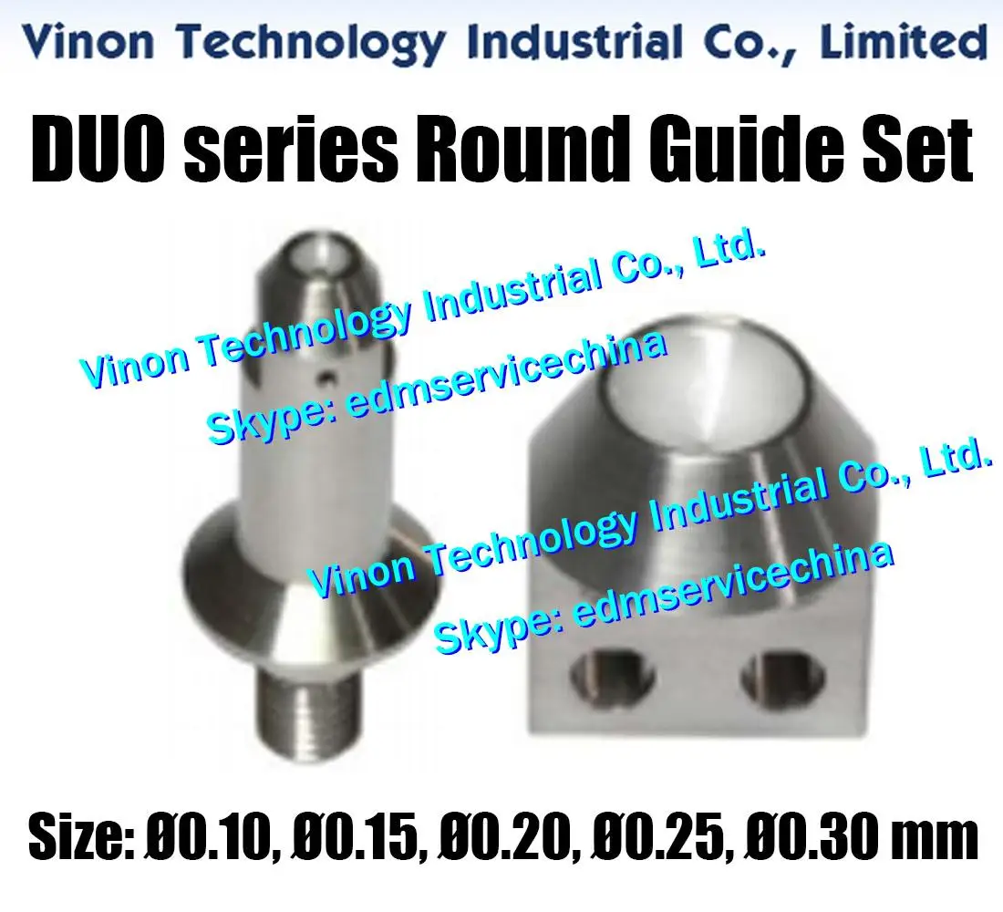 Ø0.10 Set of Makino DUO Round Diamond Wire Guide Upper & Lower 23EC085A207+20EC090A213. Makino DUO43,DUO64 Wire Guide edm parts