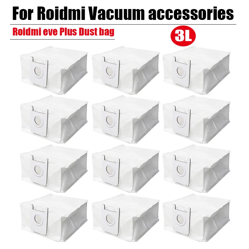 3L High capacity Dust Bag For ROIDMI EVE PLUS spare parts Dirty Bag Replacement Xiaomi Sweeper Robot Vacuum Cleaner Accessories