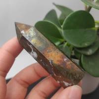 Rare Natural Copper Pyrites Wand Healing Crystal Six Siege Point Minerale Gemstone Obelisk Home Art Decoration Reiki Chakra Gift