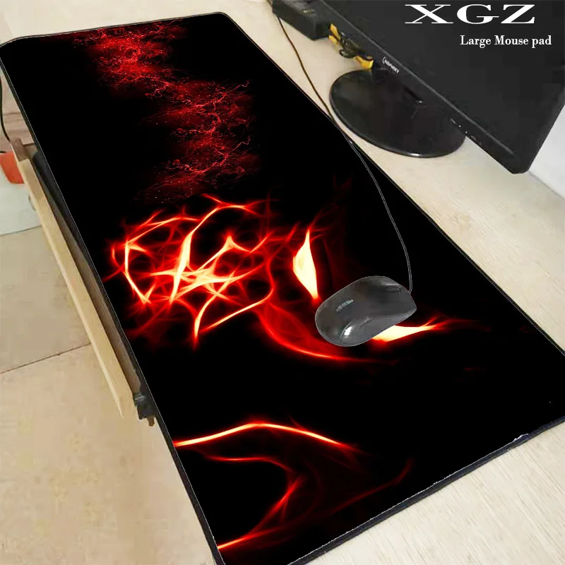 XGZ RGB USB Gaming Large Mouse Pad Player Computer Locking Edge Padmouse with LED Backlit Carpet for Keyboard Desk Mat Mause