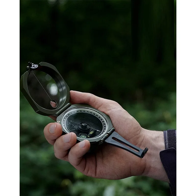 Geological Compass Exploration Compass High-precision M2 Zinc Alloy Metal Handheld Type Pointer Outdoor Camping