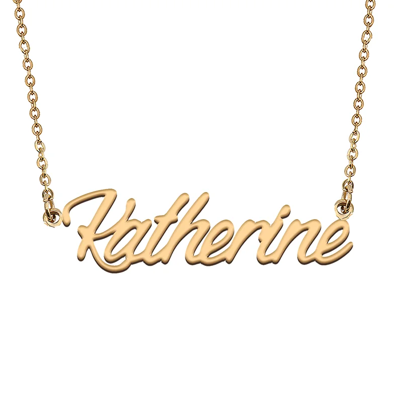 Katherine Custom Name Necklace Customized Pendant Choker Personalized Jewelry Gift for Women Girls Friend Christmas Present