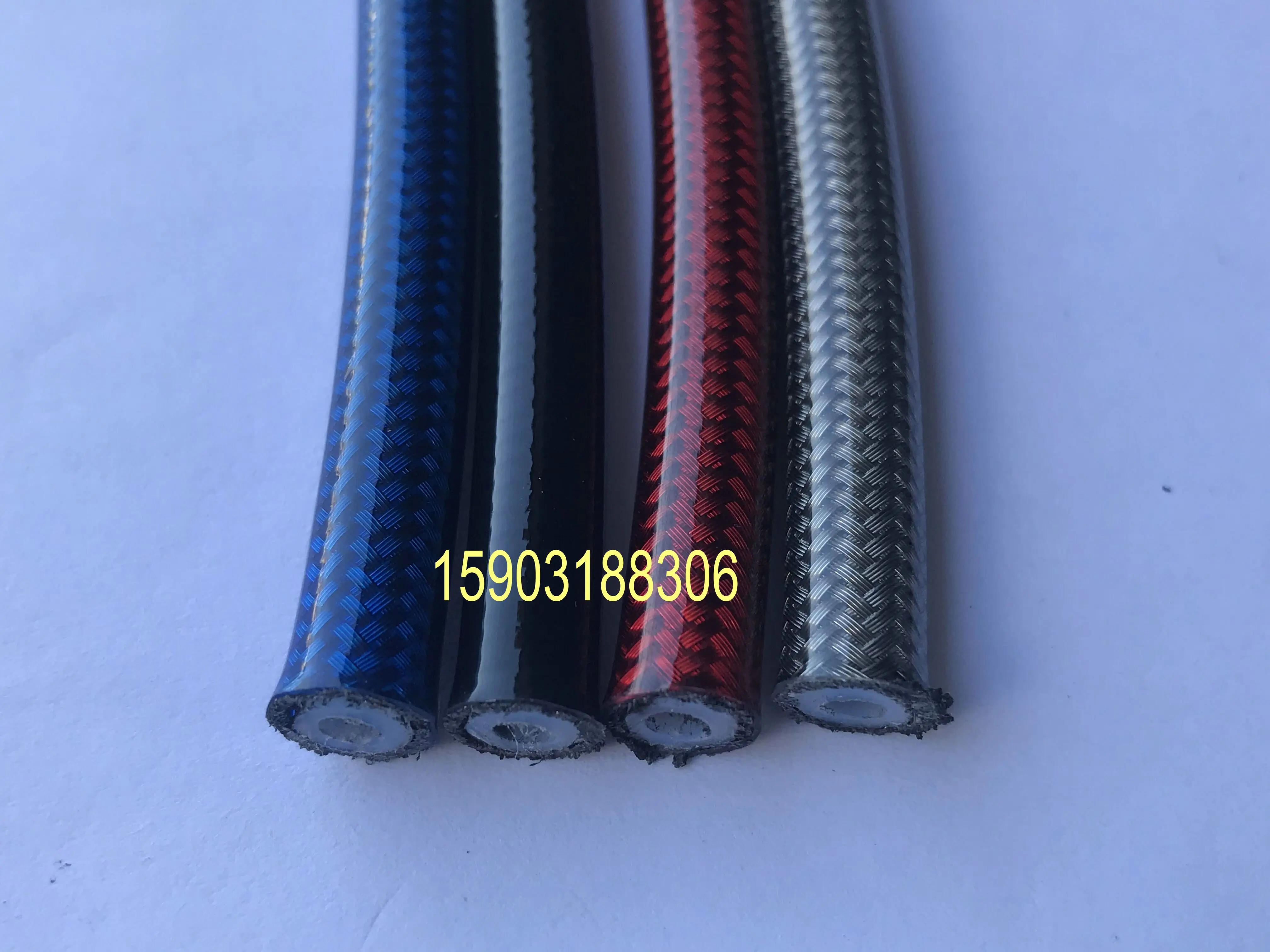 5M-ALL-ONE-LENGTH-AN3-ID-1/8 PU coated PTFE lined braided brake oil fuel air pump hose