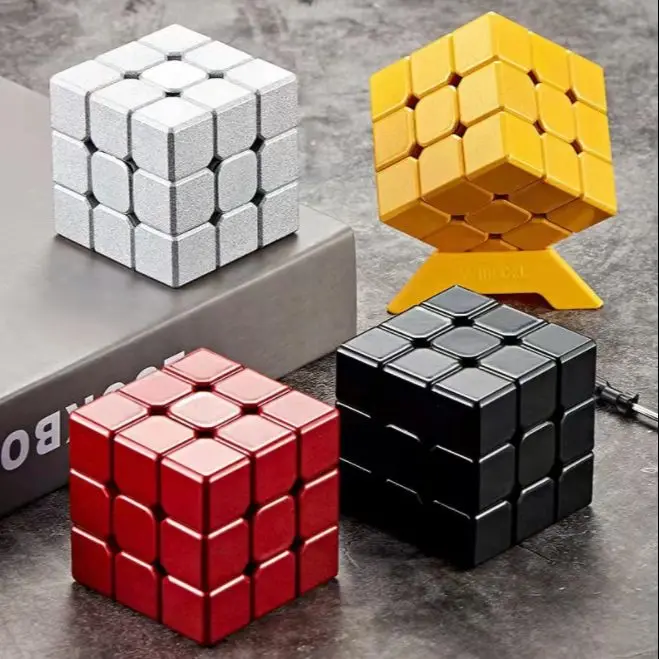 Cube magique en métal de haute qualité 3x3x3, puzzle en alliage, matériel de collection, jouets éducatifs anti-Stress, cadeaux pour autisme, nouvelle collection