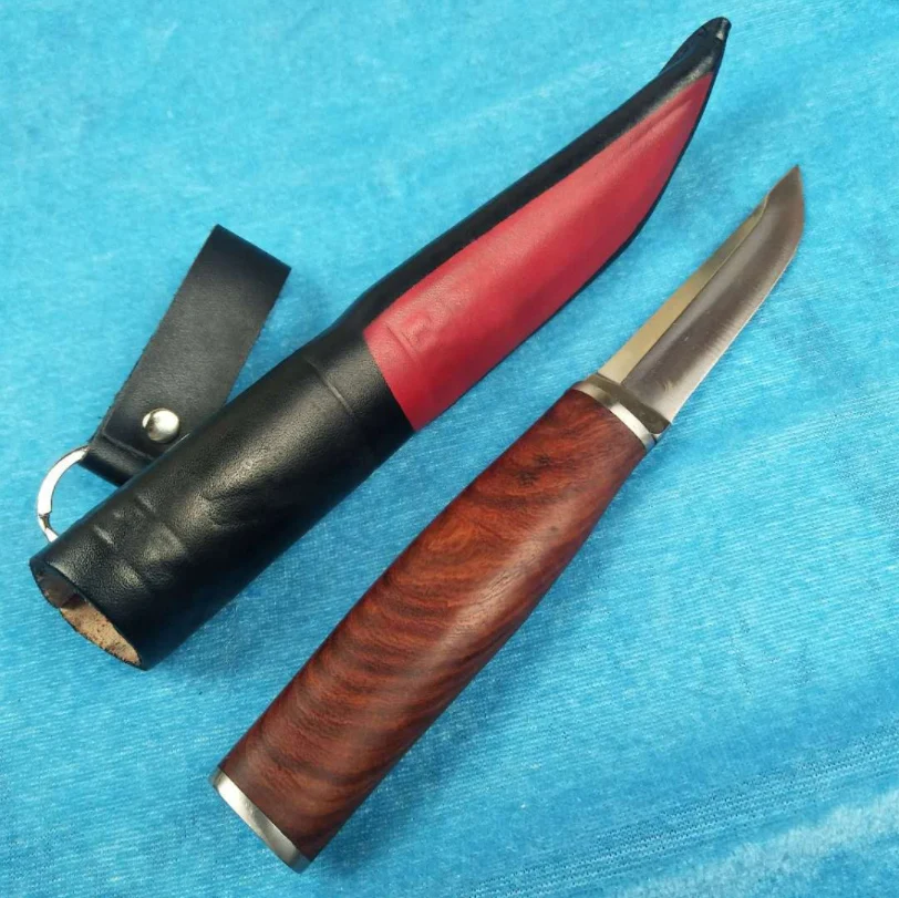 Free shipping Handmade 440C steel Hunting Knife Camping Survival Fixed Blade wood handle Tactical Knife