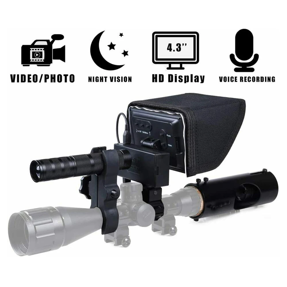

BOBLOV 720P Digital Night Vision Monocular 4.3' LCD Screen Telescope for Hunting Outdoor Night Watching Wildlife Observin