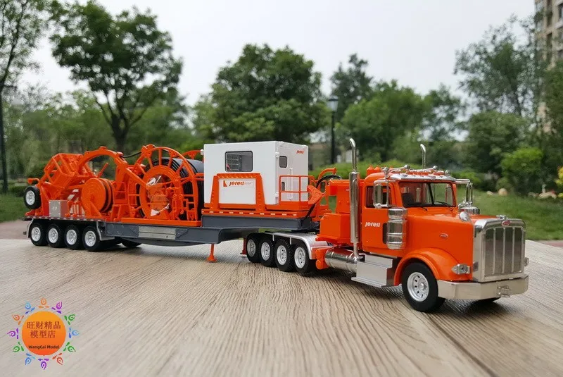 Exqusite Alloy Toy Model 1:50 Scale Kenworth Jereh Trailer Mounted Coiled Tubing Truck Vehicles Diecast Toy Model Collection