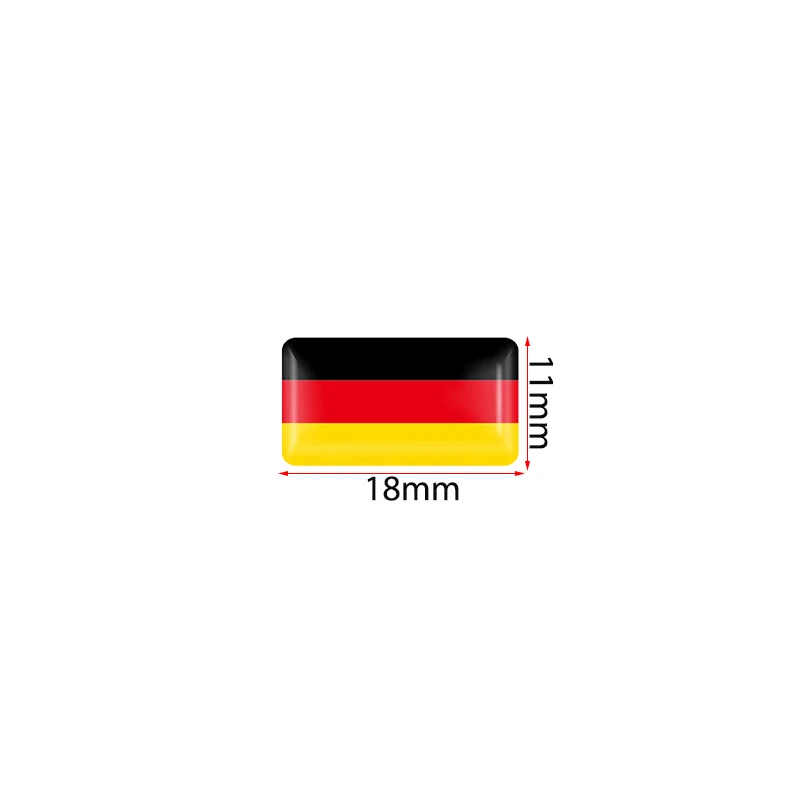 10PCS UK ITALY FRANCE GERMAN Russia Chile National Flags SLINE SPORT Car Stickers Automobiles Motorcycles Decorating Accessories