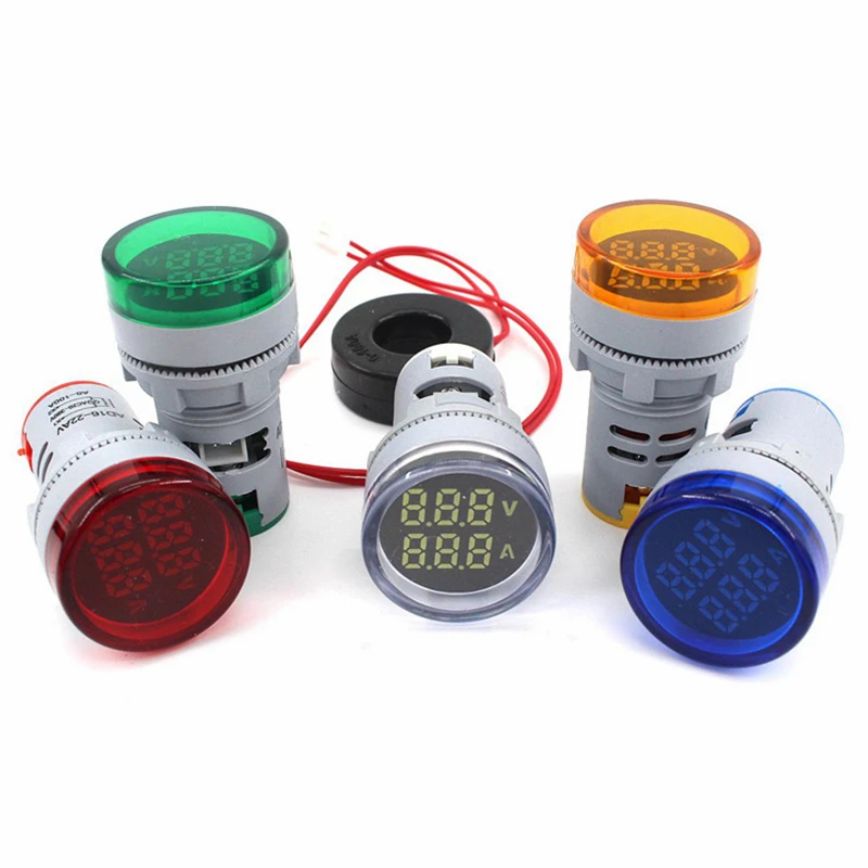 

Цифровой вольтметр-амперметр, 22 мм, 60-500 в