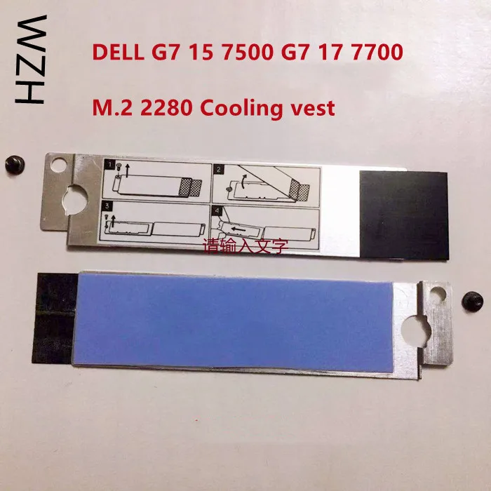 New Cooler Fan/HeatsinkM2 2280 Cooling Plate NGFF SSD Caddy Bracket FoDell G7 15 7500 G7 7700 0KKCTR Frame Cover Radiator 0DJ69P