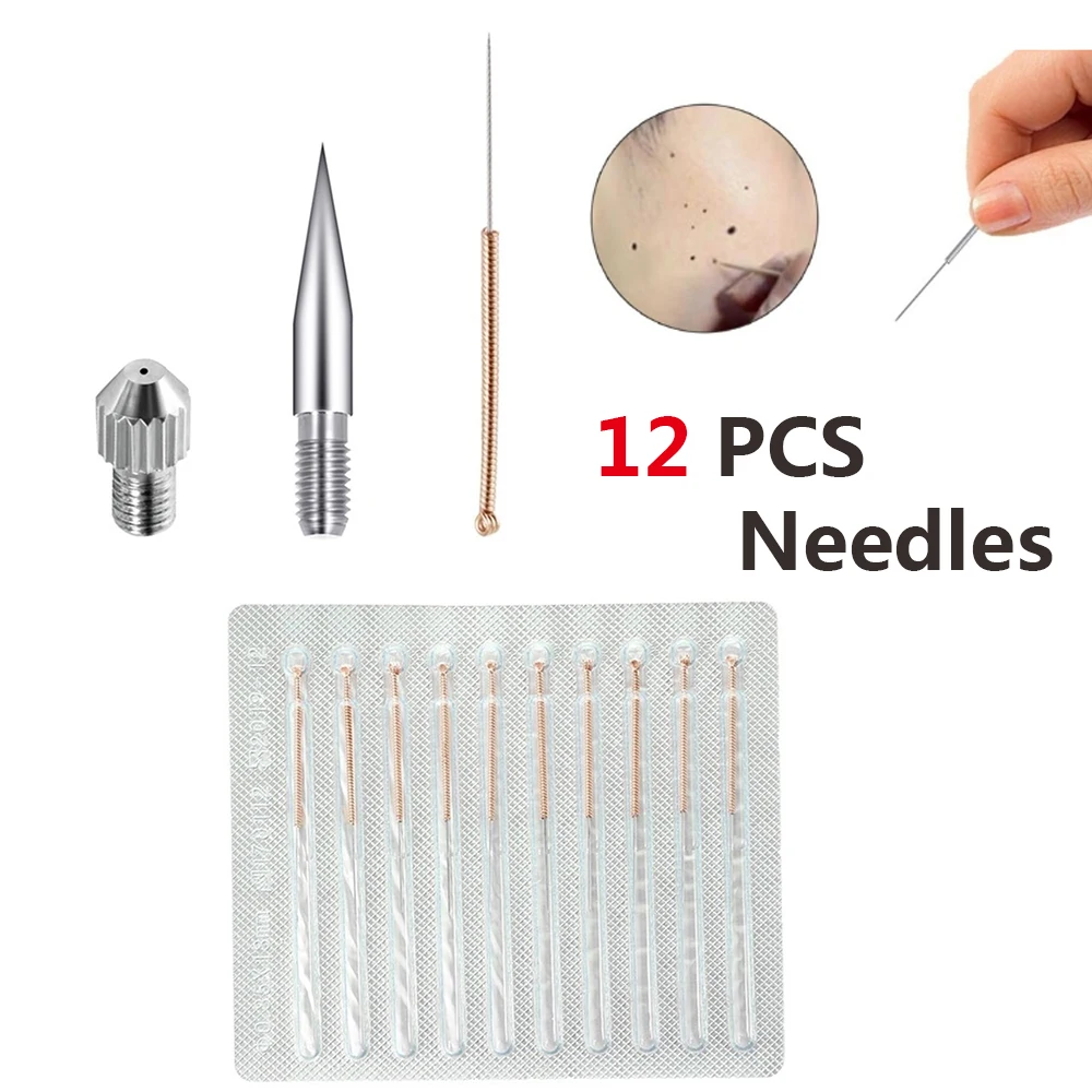 Aiguilles de remplacement pour stylo Laser Plasma, 12 pièces, Machine pour enlever les taches foncées, les grains de beauté, les imperfections de la