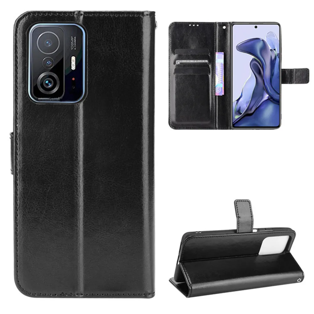 For Xiaomi Mi 11T Case Luxury Flip PU Leather Wallet Lanyard Stand Case For Xiaomi Mi 11T Pro 11 T Mi11T Protective Phone Bag