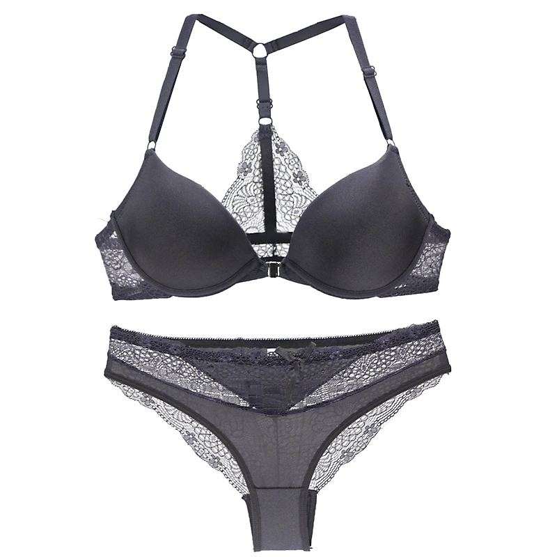 DaiNaFang Neue Sexy Bhs Set Tiefe V Y-Linie Straps Japan und Südkorea Spitze Frauen Unterwäsche ABC Tasse weibliche Dessous