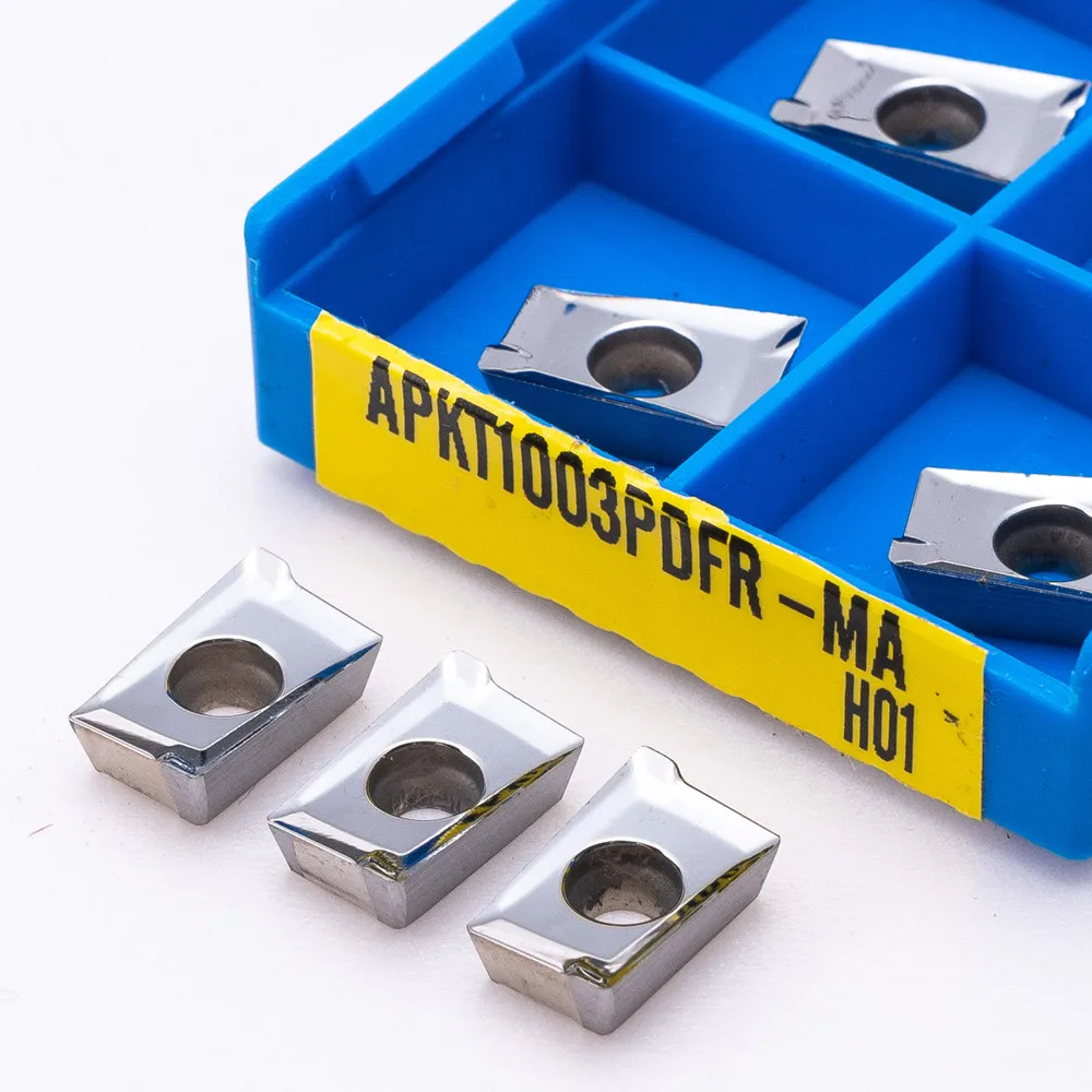 APKT1003PDFR MA H01 HighQuality 카바이드 합금 밀링 커터 CNC 공구 APKT 1003 블레이드 선반 밀링 커터 알루미늄 선삭 공구