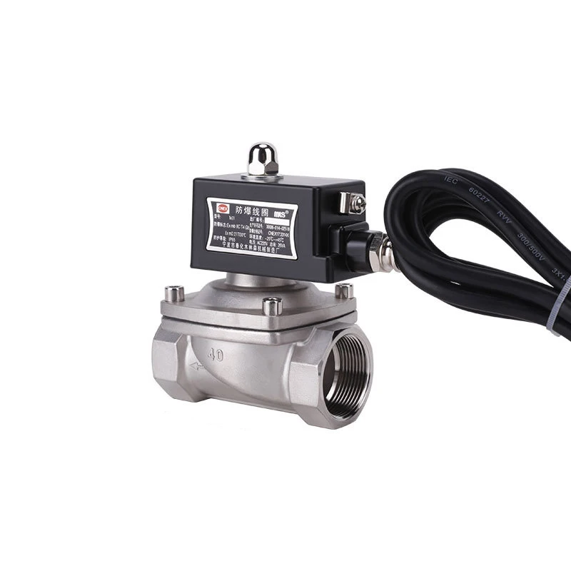 Normally Closed  DN32 304 Stainless Steel Explosion-proof Solenoid Valve For Gas natural gas