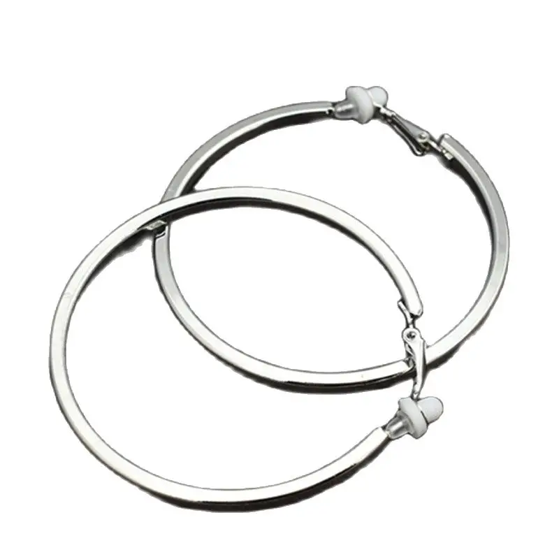 Clip Earrings for Women Without Piercing No Ear Holes Big Small Circle Gold Silver Black Plating Fashion Cute Temperament Girl