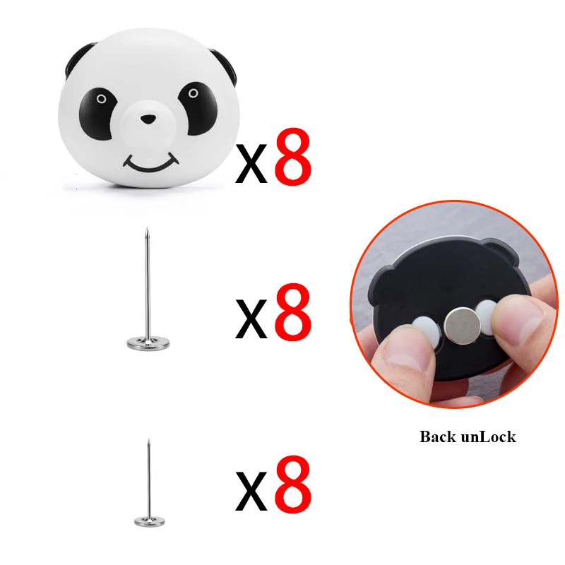 8pcs/Set Bed Sheet Clips Quilt Panda Clip Holder Non-Slip Cover Buckle Fixer Clip Magnetic Quilt Fastening Blankets Home Tool