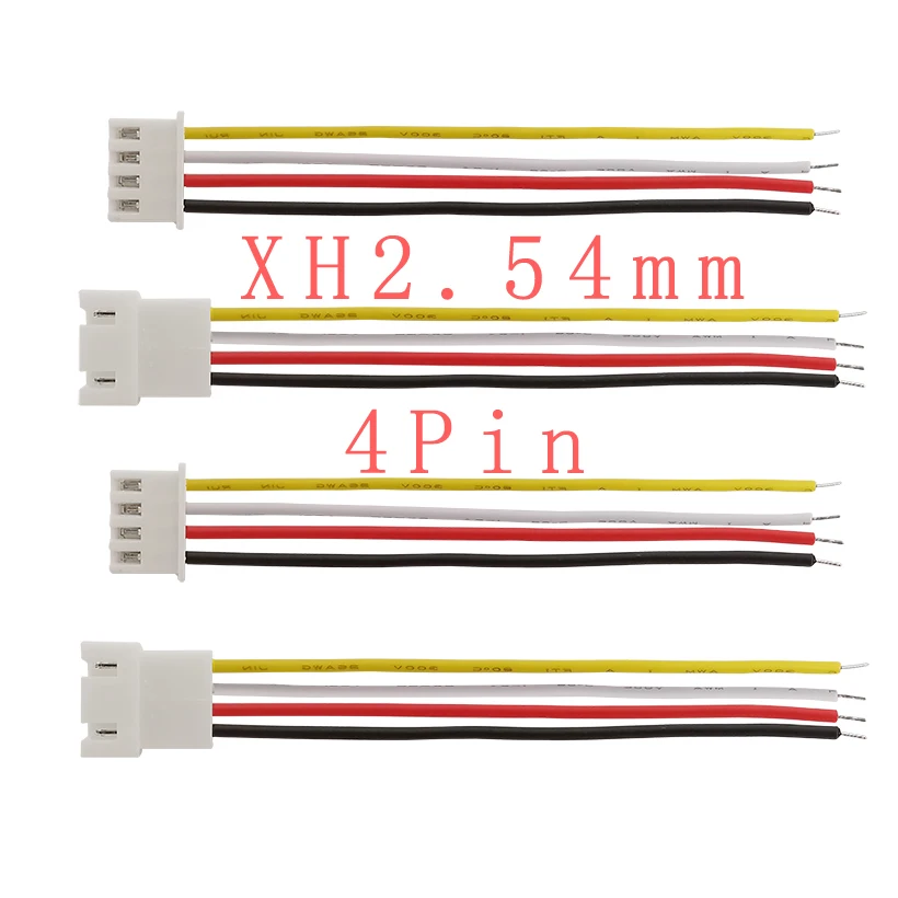 5-20Pcs JST XH2.54mm 4 Pin Male Female Cable Connector JST 2.54 4P Plug Socket Wires 26AWG Line Length 20cm