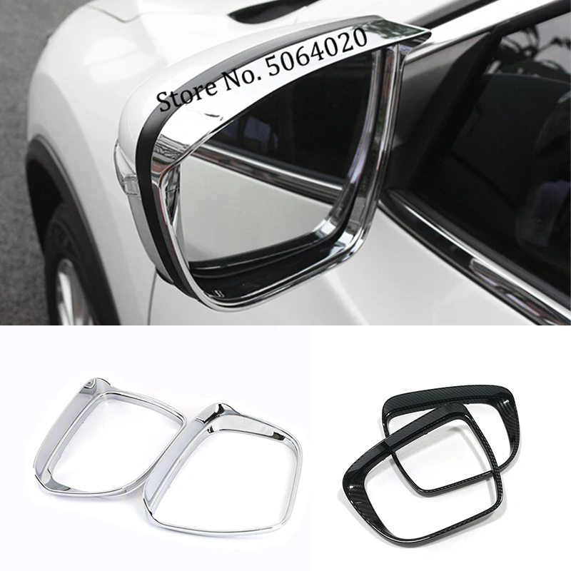 

For Nissan X-Trail T32 Rogue 2014-2018 ABS Chrome Car Rearview Mirror Covers Rain Eyebrow Frame Cover Trim Exterior Accessories