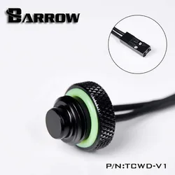 Barrow PC water cooling thermometer Stop Fitting plug Black/Silver/White/Gold G1/4