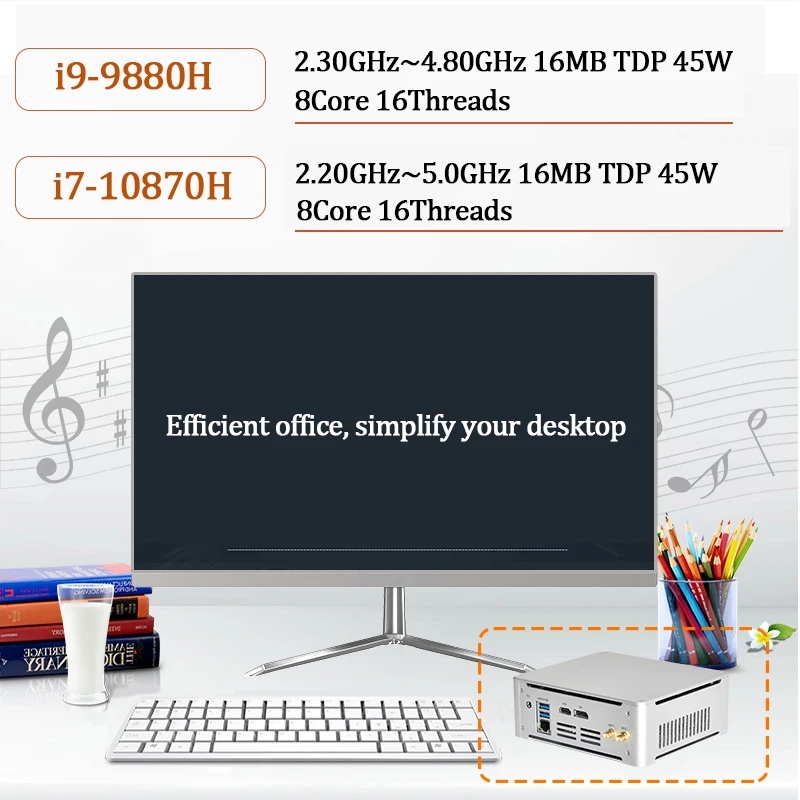 كمبيوتر NUC-كمبيوتر صغير ، Intel UHD630 ، Win10 ، 8Core ، 16 خيط ، 7.5G ، 5G ، بلوتوث الجيل العاشر ، جديد ، NUC ، شحن مجاني