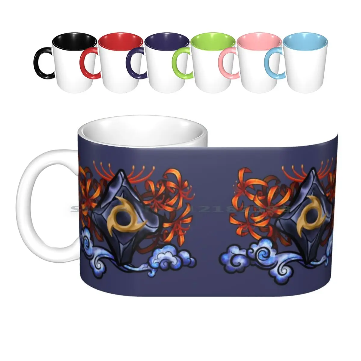 Soul Of The Ceramic Mugs Coffee Cups Milk Tea Mug Final Fantasy Video Game Ffxiv Ff14 Nin Spider Lily Crystal Tattoo Flash Fan