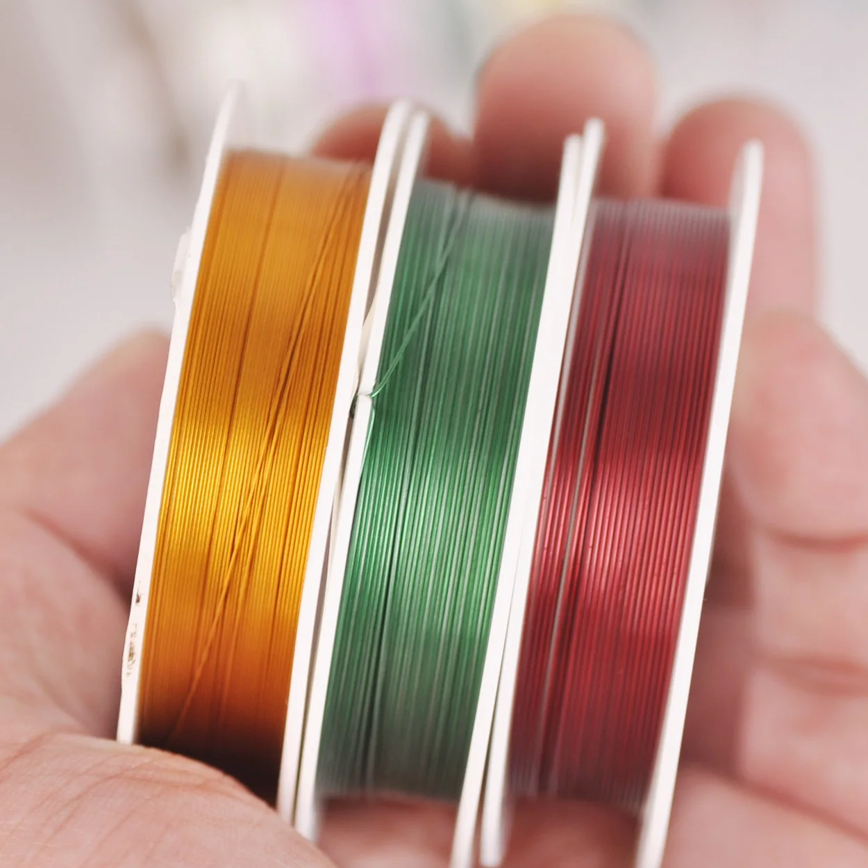 10 Rolls Mixed Colors 0.3mm 0.4mm 0.5mm Iron Metal Wire Similar Copper Wires