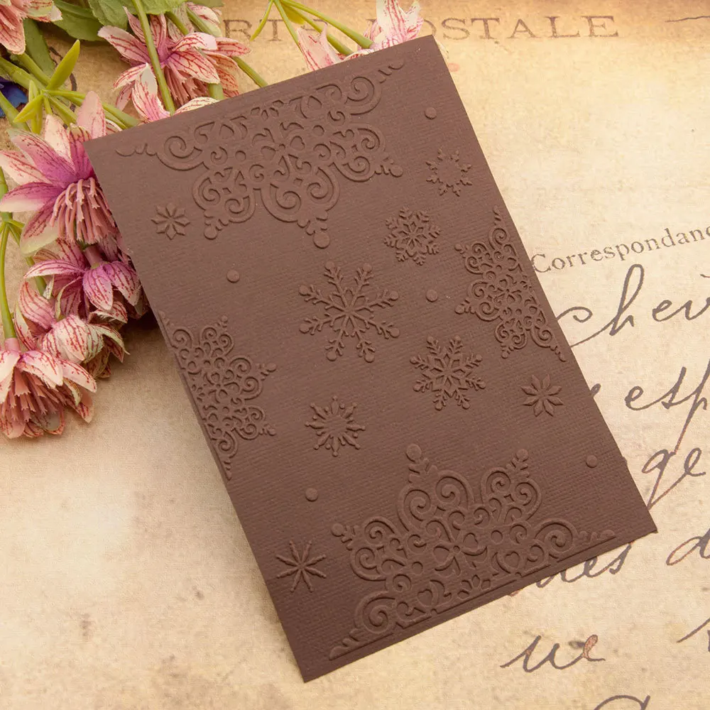 KSCRAFT Snowflake Plastic Embossing Folders for DIY Scrapbooking Paper Craft/Card Making Decoration Supplies