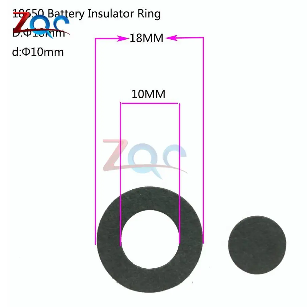 100pcs 1S 18650 Li-ion Battery Insulation Gasket Barley Paper Battery Pack Cell Insulating Glue Patch Electrode Insulated Pads