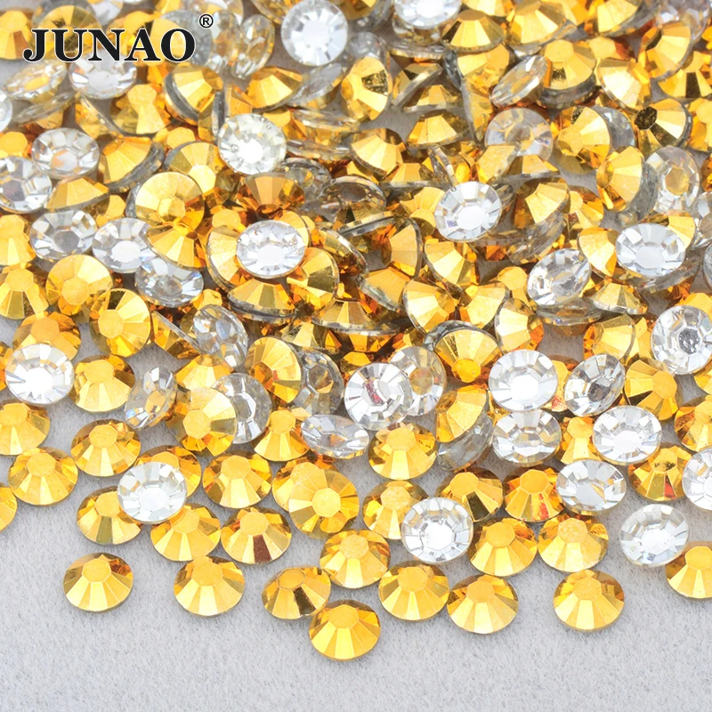 JUNAO 4mm 5mm 6mm Bulk Package Glittler Transt Pink AB Resin Rhinestone Applique Flatback Crystal Non Hot Fix Strass For Nails