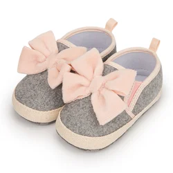 Newborn Baby Shoes Baby Girl Shoes Pink Flower Bowknot Toddler Shoes Soft  Anti-slip First Walkers Baby Crib Shoes Dropshipping