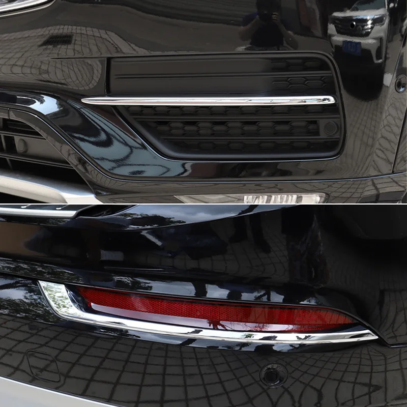 Car Accessories for Volvo XC90 2016 2017 2018 2019 ABS Chrome Front Rear Fog Light Molding Cover Trim