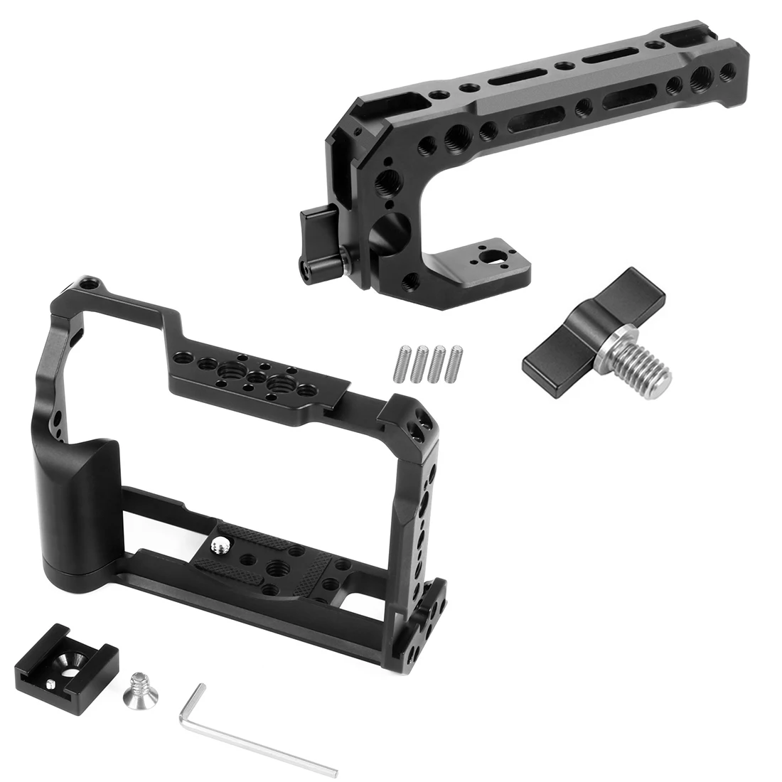 Камера клетка с ручными настройками и зажимом сверху 15-мм стержневой зажим Крепление для зеркальными камерами Fujifilm XT-20 XT-30 XT20 XT30 стабилизато...