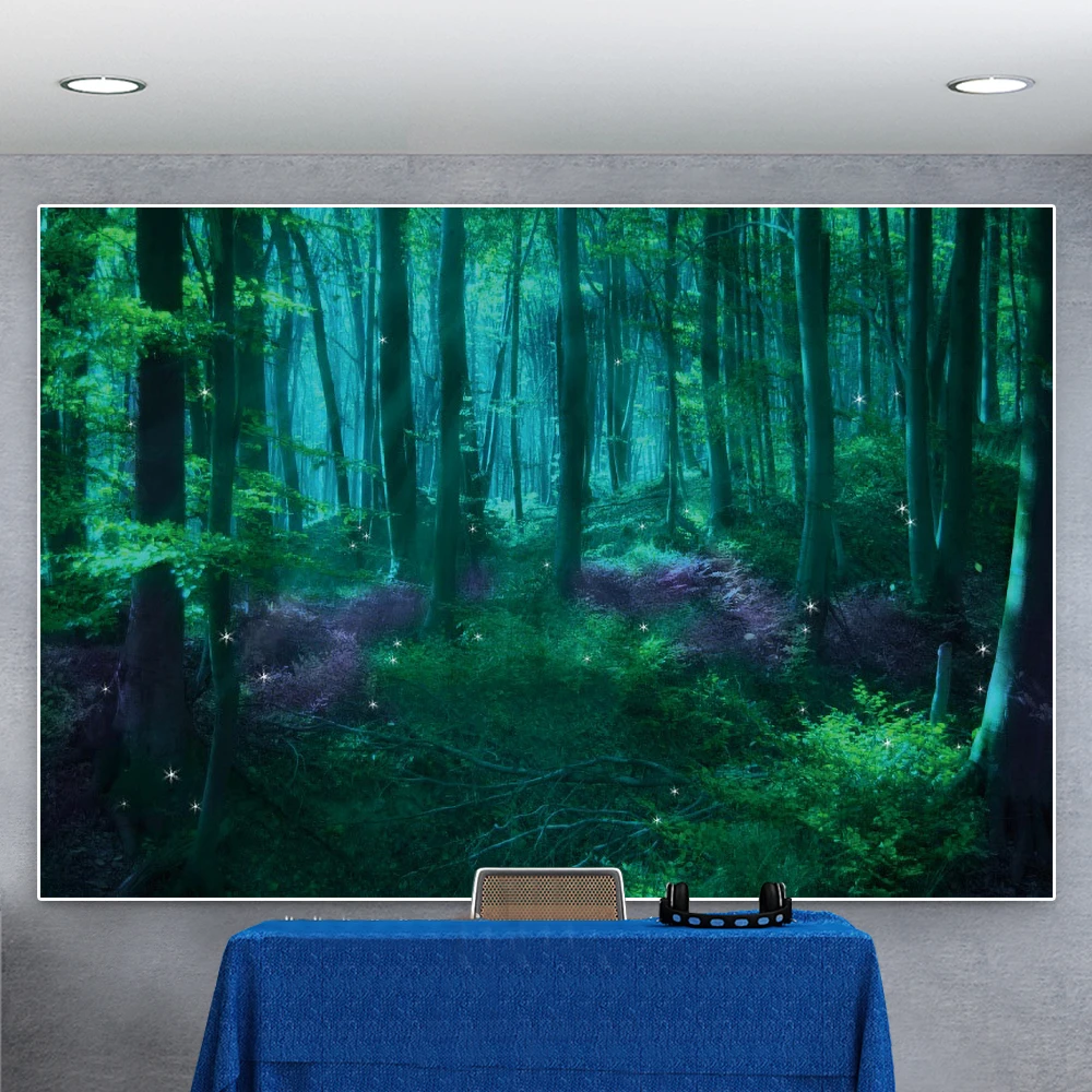YeeleธรรมชาติScenery Night Forest Light Bokehฉากฉากหลังถ่ายภาพตกแต่งพื้นหลังสำหรับPhoto Studio