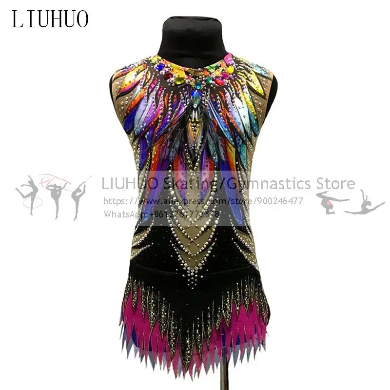 Custom Rhythmic Gymnastics Leotard Women\'s Girls Figure Skating Dress Ice Skating Performance Competition Dance Artistic Costume