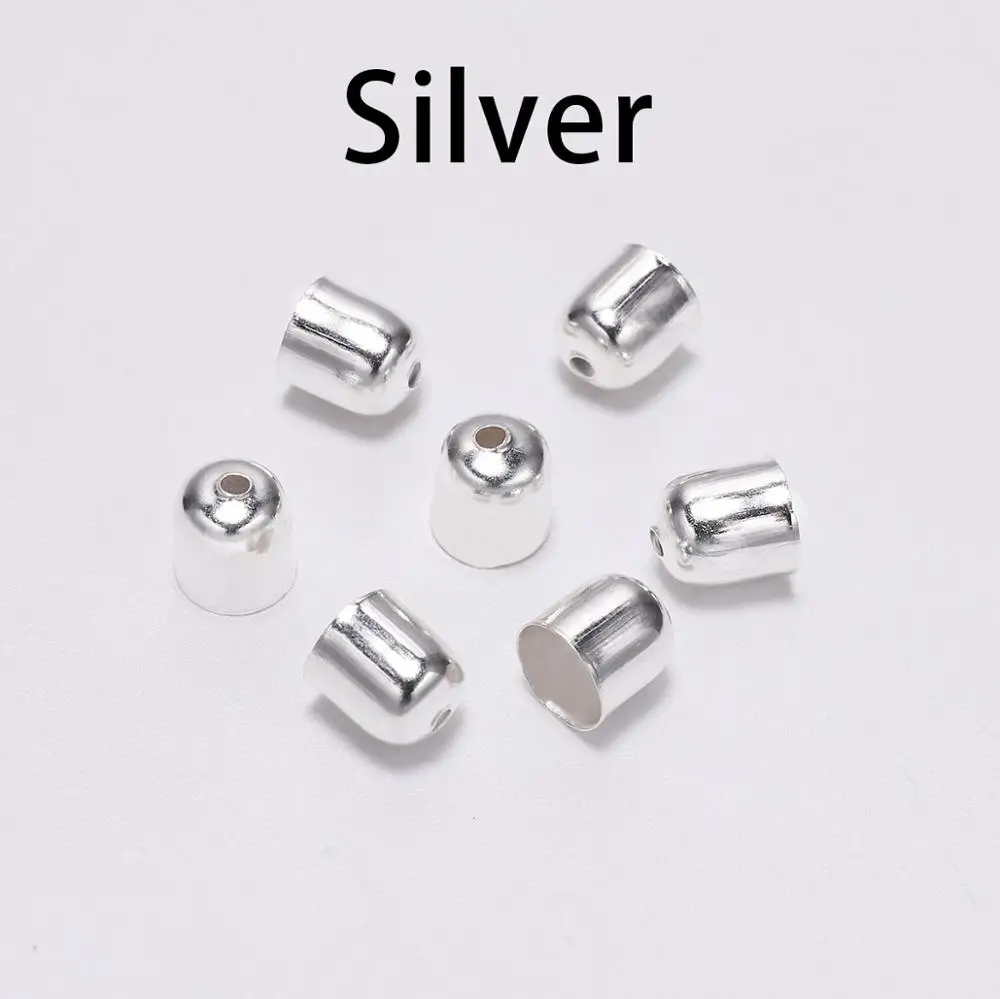 50-100 teile/los Crimp End Kappen Leder Schnüre End Spitze Perlen Kappen Fit 4-12mm Verschlüsse Für DIY schmuck Machen Liefert