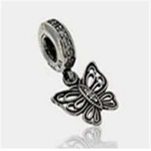 

Woman DIY Beads Hollow Butterfly Charms Fits Snake Chain Bracelets Sterling Silver Jewelry Beads For Jewelry Making