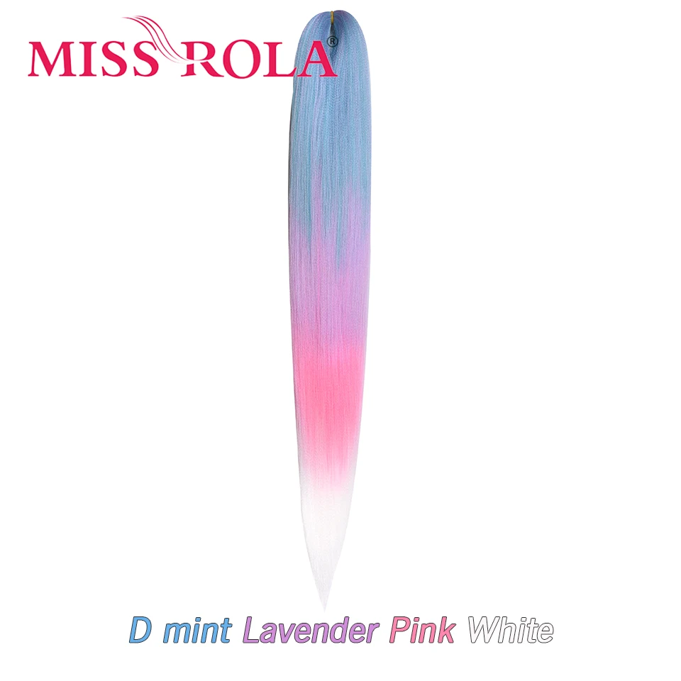 Miss Rola Synthetische 30 Inch 100g Kanekalon Haar Vlecht Yaki Recht Pre Uitgerekt Roze Groothandel Bulk Haarverlenging Jumbo Vlecht